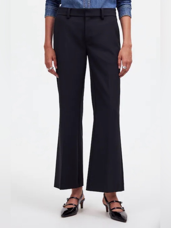 Madewell Pants - Madewell Kick Out Crop Pants Wool Blend Twill Size 6